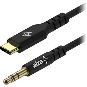 AlzaPower AluCore USB-C to 3.5mm Jack (M) 1m - fekete kép