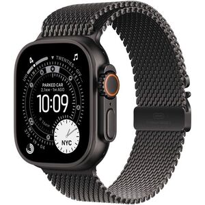 Apple Watch Ultra 3 49mm Fekete titán tok Fekete titán milánói szíjjal - L kép