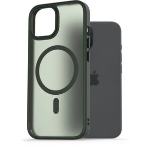AlzaGuard Matte Case Compatible with Magsafe iPhone 15 sötétzöld tok kép
