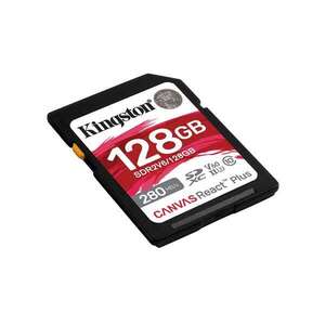 Kingston memóriakártya sdxc 128gb canvas react plus uhs-ii 280r/1... kép