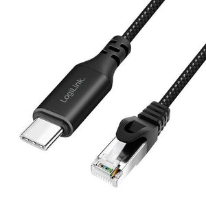 Logilink USB 3.2 Type-C Ethernet kábel, C/M RJ45/M, 1 Gbps, akt... kép