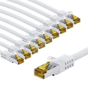 Goobay RJ45 patchkábel CAT6A S/FTP (PiMF) 500MHz CAT7 belső 3m fehér 10db/csomag LSZH CU kép