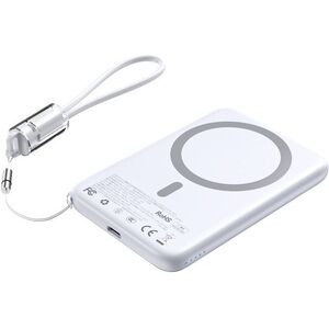 ChoeTech CCC Certified 5000mAh Ultra Thin Magnetic Power Bank - ezüst kép