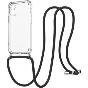 AlzaGuard Luxe Lanyard Case iPhone 12 Mini fekete tok kép
