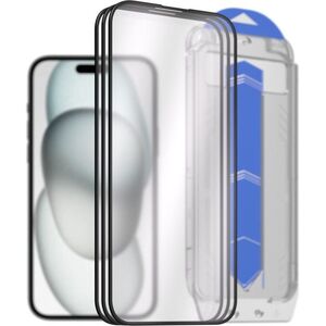 AlzaGuard Glass EasyFit DustFree iPhone 15 2.5D üvegfólia kép