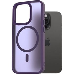 AlzaGuard Matte Case Compatible with Magsafe iPhone 15 Pro sötétlila tok kép