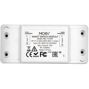 MOES Smart Switch, 2200W/10A, Wi-Fi+RF433 kép