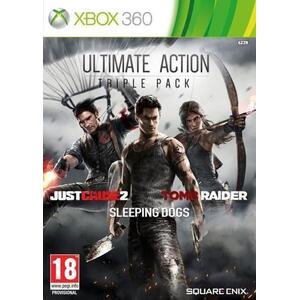 Ultimate Action Triple Pack: Just Cause 2 + Sleeping Dogs + Tomb Raider (Xbox 360) kép