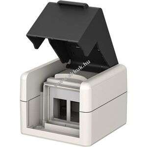Goobay fali csatlakozódoboz IP44 2x Keystone port kábelátvezetéssel modul nélkül kép