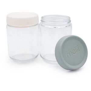 Melii Overnight Oats üveg reggelizőedény, 473 ml, 2 darab, bézs/zöld kép