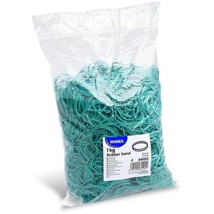 Wimex gumiszalagok, szélesség 1 mm, átmérő 4 cm, zöld - 1 kg kép