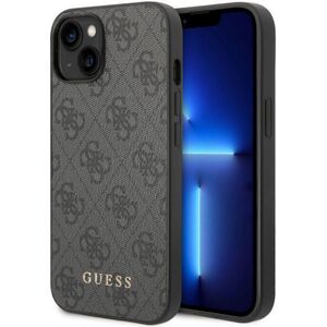 Apple iPhone 14 Metal Gold Logo Case grey (GUHCP14SG4GFGR) kép