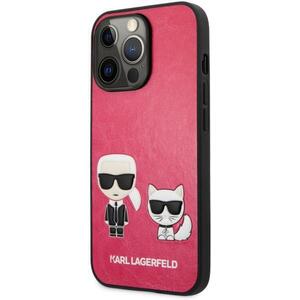 Apple iPhone 13 Pro Karl & Choupette Cover fuchsia (KLHCP13LPCUSKCP) kép