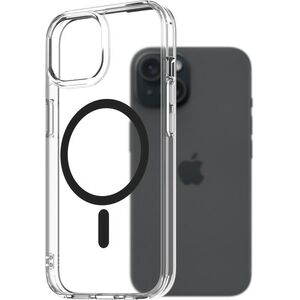 AlzaGuard Crystal Clear TPU Case Compatible with Magsafe iPhone 15 fekete tok kép