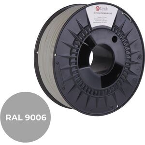 C-TECH PREMIUM LINE PETG 3D nyomtatószál, fehéralumínium RAL9006 kép