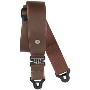 D'Addario Comfort Brown Leather Auto Lock Swivel Strap kép