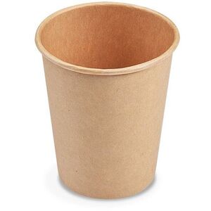 Wimex papírpohár, 280 ml, 80 mm átmérő, kraft - 50 db kép
