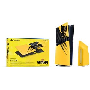 PlayStation 5 Pro Console Cover - Marvels Wolverine: Battle Yellow Limited Edition kép