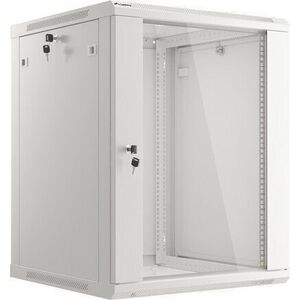 Lanberg 19'' 15U 600x600mm szürke (üvegajtó) fali rack... kép