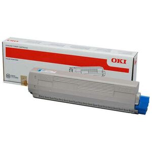 Oki C831 C841 lézertoner eredeti Cyan 10K 44844507 kép