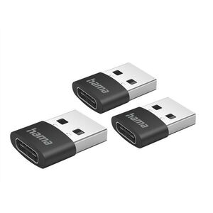 Hama 201532, fic e3 adapter usb a dugó/usb type-c aljzat, 3db 00201532 kép