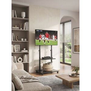 Hanah Home Mobil TV állvány Fekete Dh TV szekrény Fekete kép