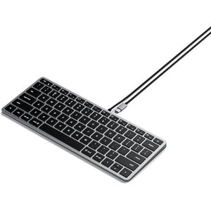 Satechi Slim W1 USB-C BACKLIT Wired Keyboard - Space Grey - US kép
