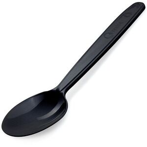 Wimex műanyag kanál, újrahasználható, fekete, 18, 5 cm, 50 db kép