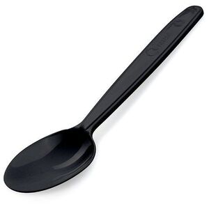 Wimex műanyag kávéskanál többszöri használatra, fekete, 13 cm, 50 db kép