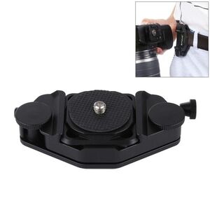 PULUZ Capture Camera Clip CNC Aluminum Alloy Quick Release Clip with Plate (Black) kép