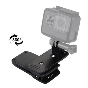 PULUZ 360° gyorsrögzítő csipesz, hátizsákra / siltes sapkára - GoPro, Insta360, DJI és egyéb kamerák kép