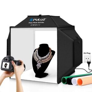 PULUZ 40cm Folding 72W 5500K Studio Shooting Tent Soft Box Photography Lighting Kit with 4 Colors (B kép