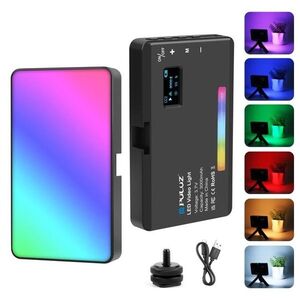 PULUZ Pocket 140 LEDs RGB Full Color Beauty Fill Light Handheld Photography LED Light (Black) kép