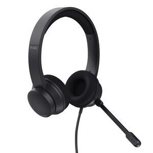 Trust Ayda Headset Vezetékes Fejpánt Hívás/zene USB A típus Fekete kép
