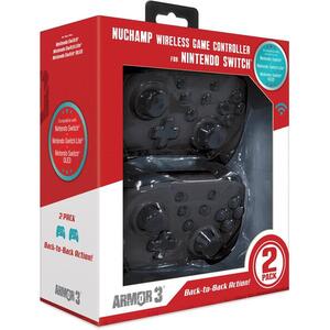 Armor3 NuChamp Wireless Controller Pack for Nintendo Switch (2in1) (Matte Black, Black) kép