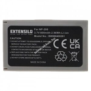 Helyettesítő EXTENSILO akku Minolta Dimage X típus NP-200 800mAh kép