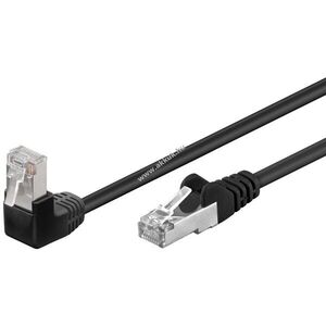 Goobay CAT5e patchkábel 90° hajlított RJ45 F/UTP CCA 0, 25m fekete kép
