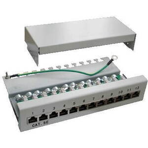 Datacom Patch panel, CAT5E, 12-port kép