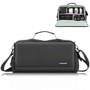 PULUZ Portable Camera Crossbody Shoulder Bag Digital Storage Lens Bag (Black) kép