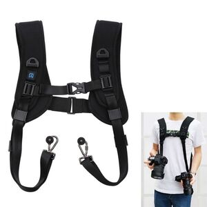 PULUZ Quick Release Double Shoulder Harness Soft Pad Decompression Foam Strap Belt for DSLR Digital kép