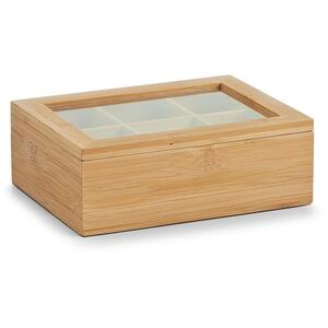 Zeller Bambusz teafilter tartó doboz, 21 × 16 × 7, 5 cm kép