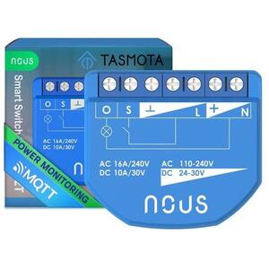 Nous B2T WiFi Tasmota kapcsolómodul (1 csatorna, fogyasztásméréssel, ESP32) kép