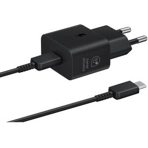 Samsung USB-C 25W úti töltőfej + USB-C Black (Bulk) adatkábel kép