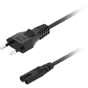 AlzaPower Cord 2pin IEC C7 250V, 2m, fekete kép