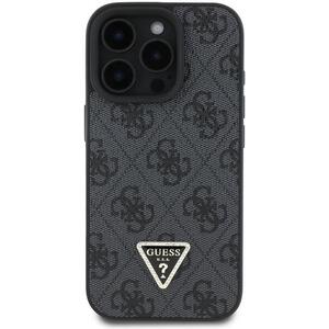 Guess PU 4G Strass Triangle Metal Logo iPhone 16 Pro Black tok kép