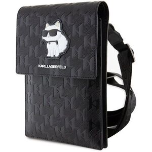 Karl Lagerfeld Saffiano Monogram Choupette NFT Telefontáska, fekete kép