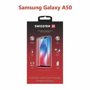 Swissten Case Friendly Samsung Galaxy A50 üvegfólia - fekete kép