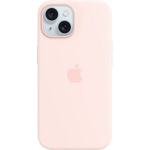 Apple iPhone 15 MagSafe világos rózsaszín szilikon tok kép