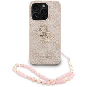 Guess PU 4G Metal Logo Strap iPhone 15 Pro Max Pink tok kép