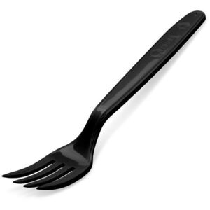 Wimex Plastová vidlička 18, 5 cm, znovupoužitelná, černá - 50 ks kép